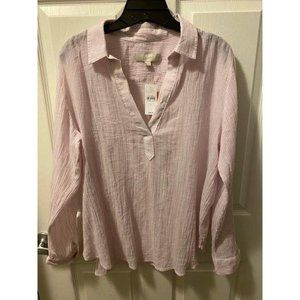 LOFT COTTON TUNIC BLOUSE NEW WITH TAGS